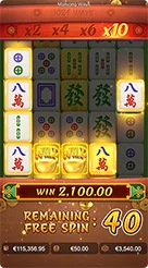 Mahjong Ways · Identifikasi simbol emas dan perubahannya menjadi ingot Wild saat putaran berlangsung.